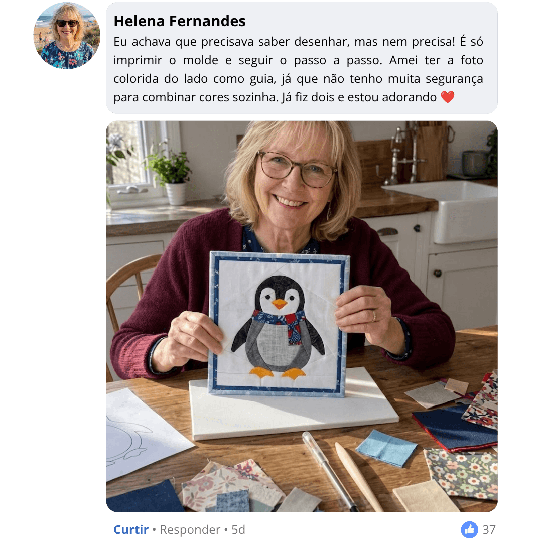 Publicação de Helena Fernandes sobre sua experiência com Kinusaiga, com foto do trabalho
